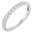 14K White Gold 1/3 CTW Natural Diamond French-Set Anniversary Band