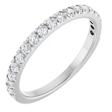 14K White Gold 1/3 CTW Natural Diamond French-Set Anniversary Band