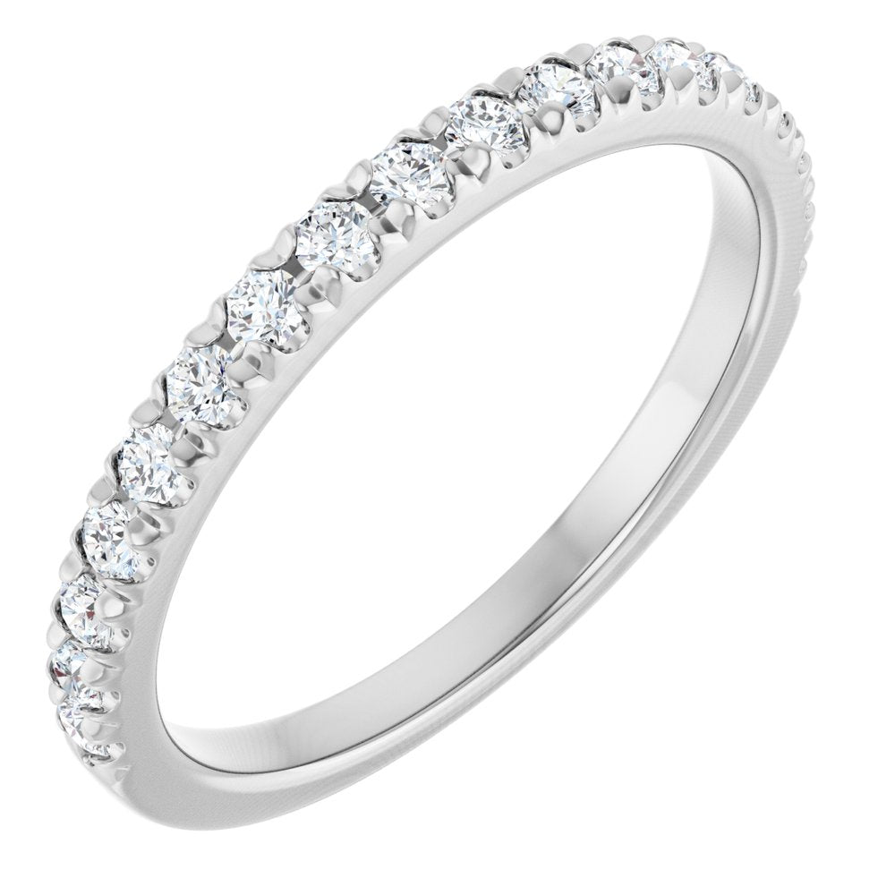 14K White Gold 1/3 CTW Lab-Grown Diamond French-Set Anniversary Band