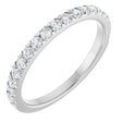 14K White Gold 1/3 CTW Natural Diamond French-Set Anniversary Band