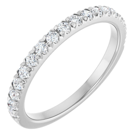 14K White Gold 1/3 CTW Natural Diamond French-Set Anniversary Band