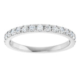 14K White Gold 1/3 CTW Lab-Grown Diamond French-Set Anniversary Band