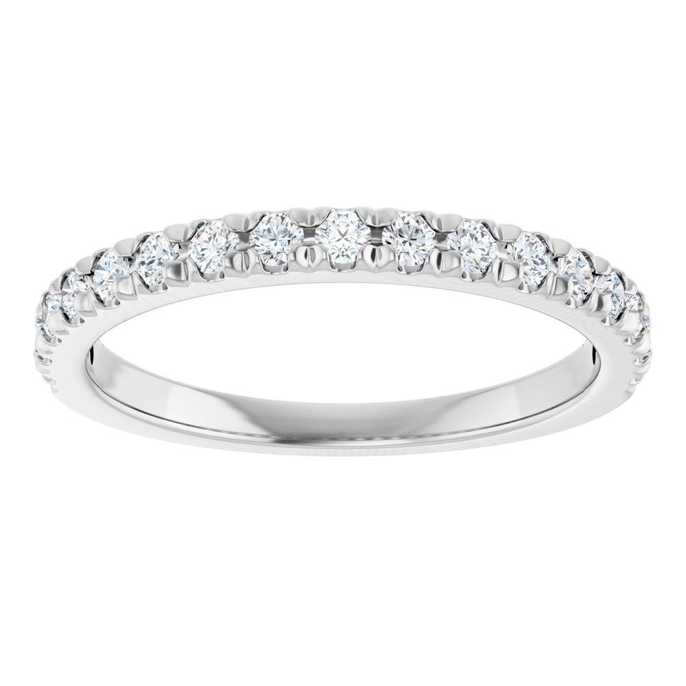14K White Gold 1/3 CTW Lab-Grown Diamond French-Set Anniversary Band