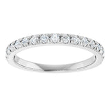 14K White Gold 1/3 CTW Lab-Grown Diamond French-Set Anniversary Band