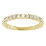 14K Yellow Gold 1/3 CTW Natural Diamond French-Set Anniversary Band