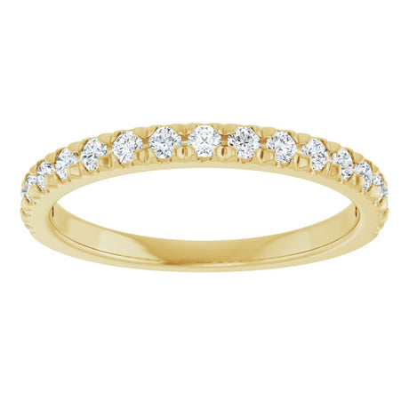 14K Yellow Gold 1/3 CTW Natural Diamond French-Set Anniversary Band
