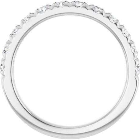 14K White Gold 3/4 CTW Natural Diamond French-Set Anniversary Band