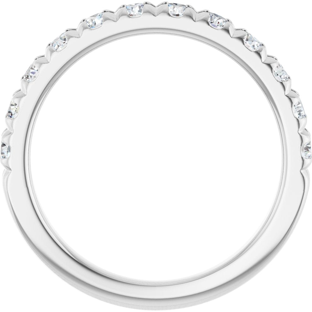 14K White 3/4 CTW Lab-Grown Diamond Anniversary Band