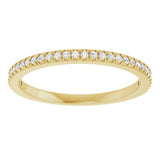 14K Yellow Gold 1/8 CTW Lab-Grown Diamond French-Set Anniversary Band