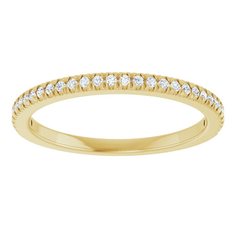 14K Yellow Gold 1/8 CTW Lab-Grown Diamond French-Set Anniversary Band