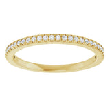14K Yellow Gold 1/8 CTW Natural Diamond French-Set Anniversary Band