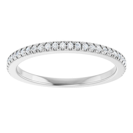 Platinum 1/8 CTW Natural Diamond French-Set Anniversary Band
