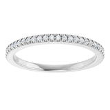 14K White Gold 1/8 CTW Natural Diamond French-Set Anniversary Band