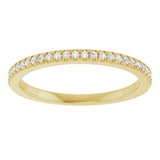 14K Yellow Gold 1/8 CTW Natural Diamond French-Set Anniversary Band