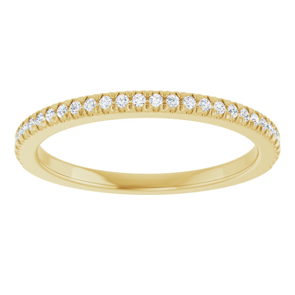14K Yellow Gold 1/8 CTW Natural Diamond French-Set Anniversary Band