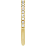 14K Yellow Gold 1/5 CTW Lab-Grown Diamond French-Set Anniversary Band