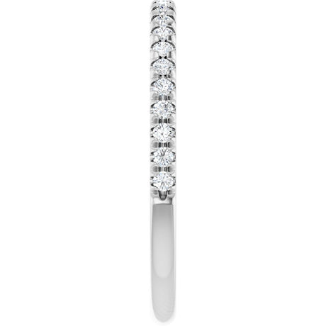 14K White 1/4 CTW Lab-Grown Diamond French-Set Anniversary Band