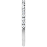 14K White Gold 1/5 CTW Lab-Grown Diamond French-Set Anniversary Band