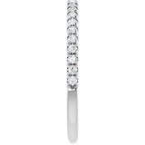 14K White Gold 1/4 CTW Lab-Grown Diamond French-Set Anniversary Band