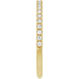 14K Yellow Gold 1/5 CTW Natural Diamond French-Set Anniversary Band