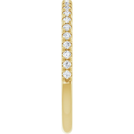 14K Yellow Gold 1/5 CTW Natural Diamond French-Set Anniversary Band