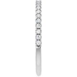 14K White Gold 1/5 CTW Natural Diamond French-Set Anniversary Band