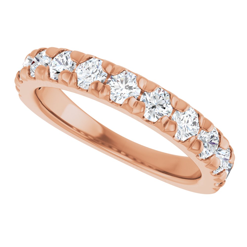 14K Rose 1 CTW Natural Diamond Anniversary Band