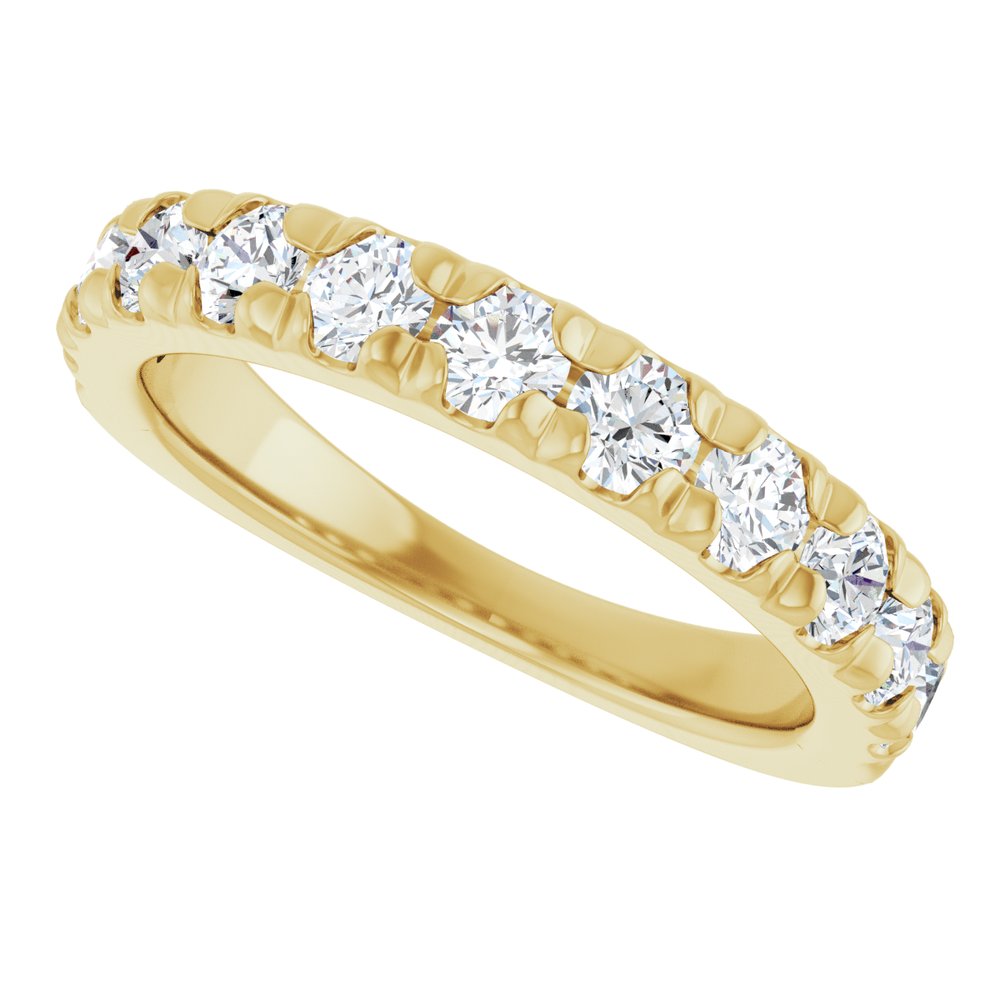 10K Yellow Gold 1 1/6 CTW Lab-Grown Diamond French-Set Anniversary Band