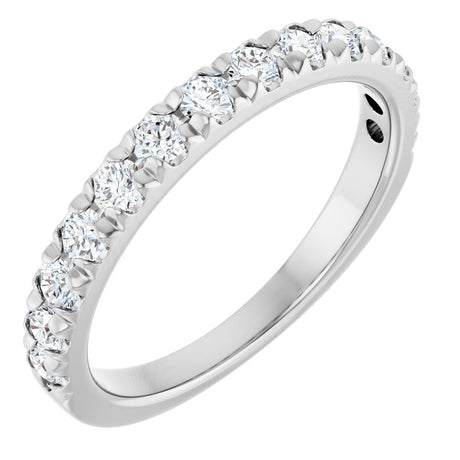 14K White 5/8 CTW Lab-Grown Diamond Anniversary Band