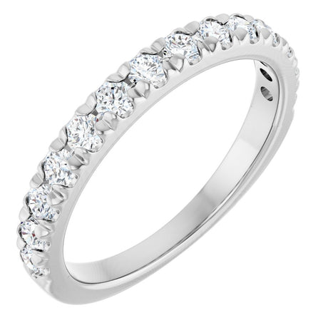 14K White Gold 5/8 CTW Lab-Grown Diamond French-Set Anniversary Band