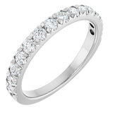Platinum 5/8 CTW Lab-Grown Diamond French-Set Anniversary Band