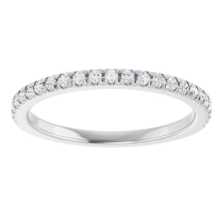 14K White Gold 1/5 CTW Natural Diamond French-Set Anniversary Band
