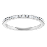 14K White Gold 1/4 CTW Lab-Grown Diamond French-Set Anniversary Band