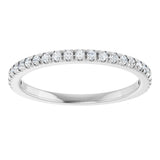 14K White Gold 1/5 CTW Lab-Grown Diamond French-Set Anniversary Band