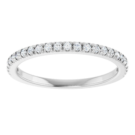 14K White Gold 1/5 CTW Lab-Grown Diamond French-Set Anniversary Band