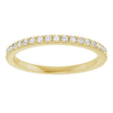 14K Yellow Gold 1/5 CTW Lab-Grown Diamond French-Set Anniversary Band