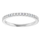 14K White Gold 1/5 CTW Natural Diamond French-Set Anniversary Band