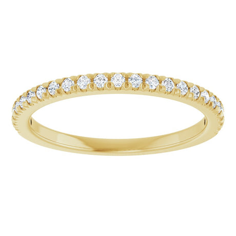 14K Yellow Gold 1/5 CTW Lab-Grown Diamond French-Set Anniversary Band