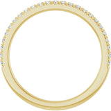14K Yellow Gold 1/5 CTW Lab-Grown Diamond French-Set Anniversary Band