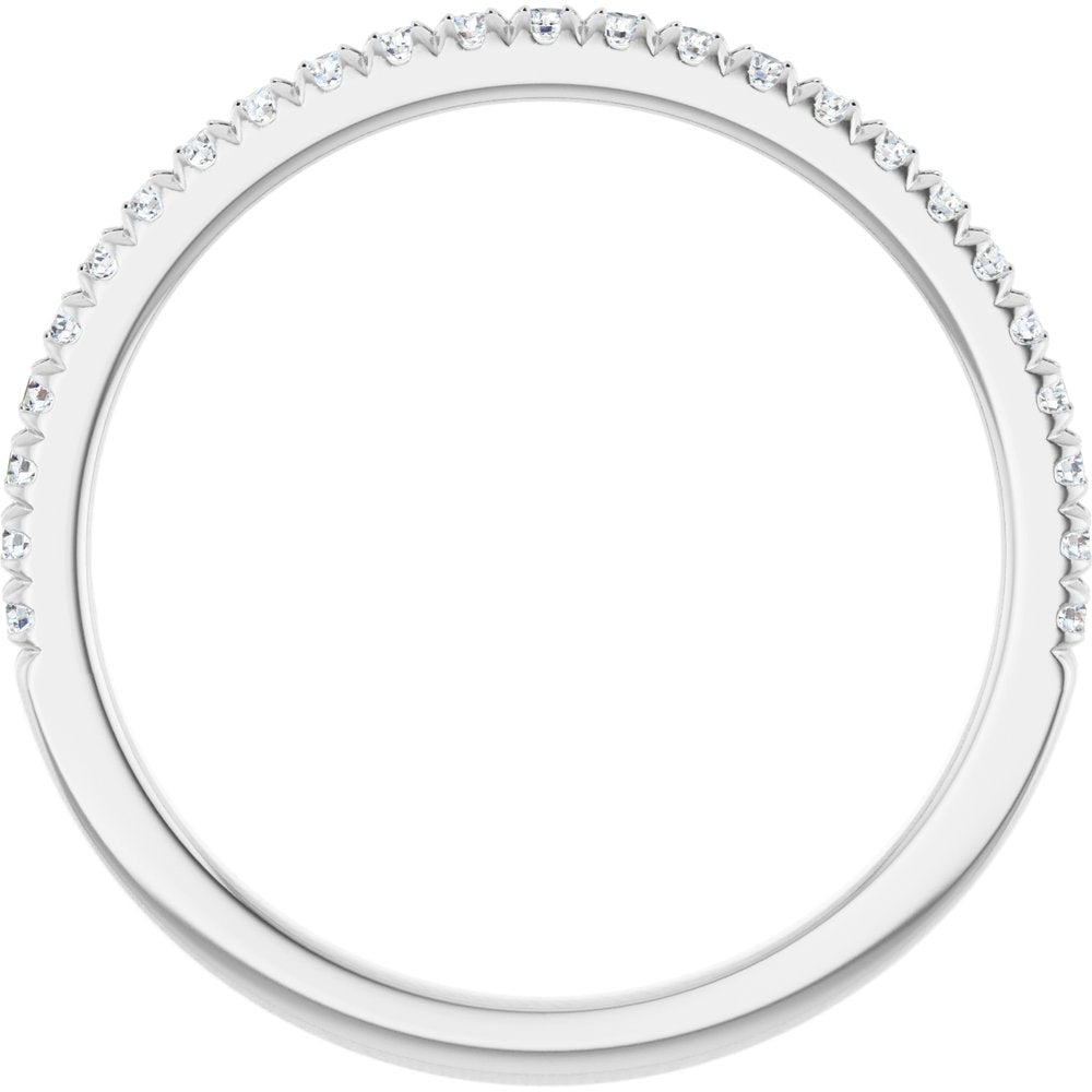 14K White Gold 1/5 CTW Natural Diamond French-Set Anniversary Band