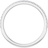 14K White Gold 1/5 CTW Natural Diamond French-Set Anniversary Band