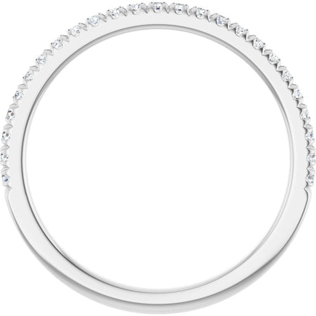 14K White Gold 1/5 CTW Natural Diamond French-Set Anniversary Band