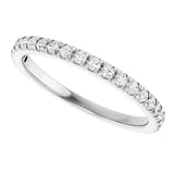 14K White Gold 1/4 CTW Lab-Grown Diamond French-Set Anniversary Band