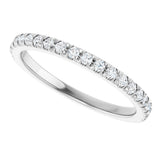 14K White Gold 1/4 CTW Natural Diamond French-Set Anniversary Band