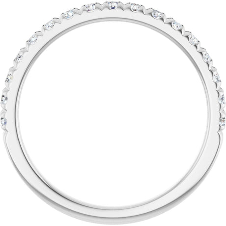 14K White Gold 1/3 CTW Lab-Grown Diamond French-Set Anniversary Band