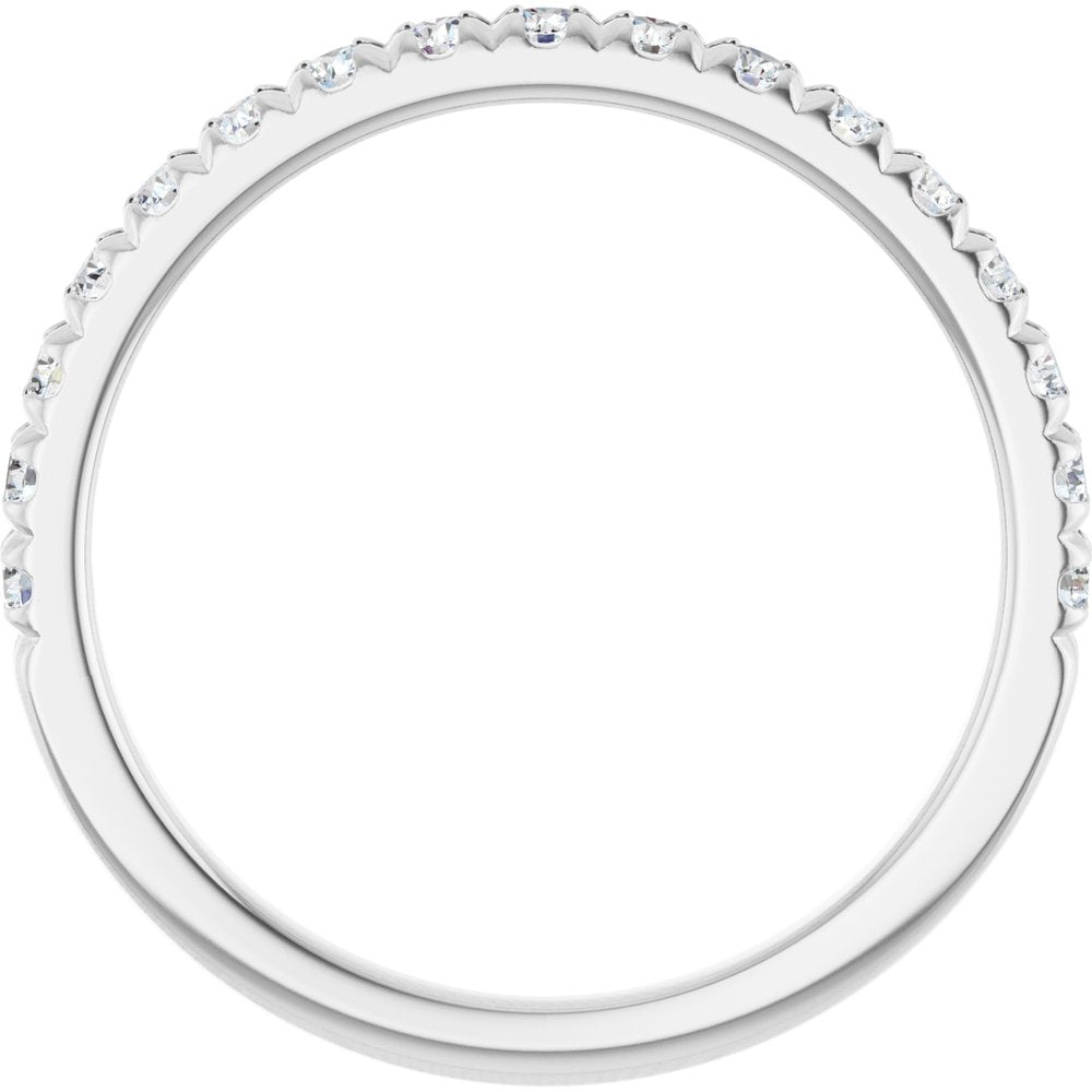 14K White Gold 1/3 CTW Lab-Grown Diamond French-Set Anniversary Band