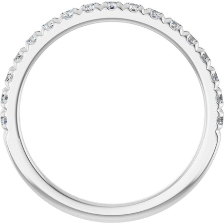 14K White Gold 1/3 CTW Lab-Grown Diamond French-Set Anniversary Band