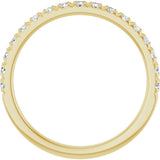 14K Yellow Gold 1/3 CTW Natural Diamond French-Set Anniversary Band