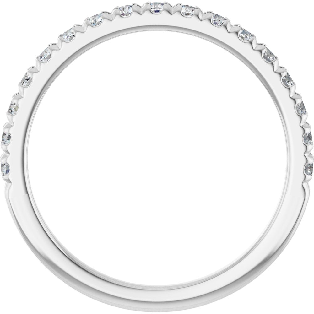 14K White Gold 1/3 CTW Lab-Grown Diamond French-Set Anniversary Band