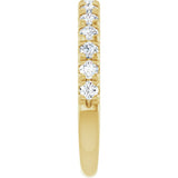14K Yellow Gold 5/8 CTW Lab-Grown Diamond French-Set Anniversary Band